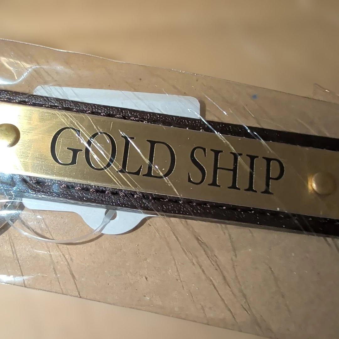 【新品】ゴールドシップ革頭絡キーホルダー