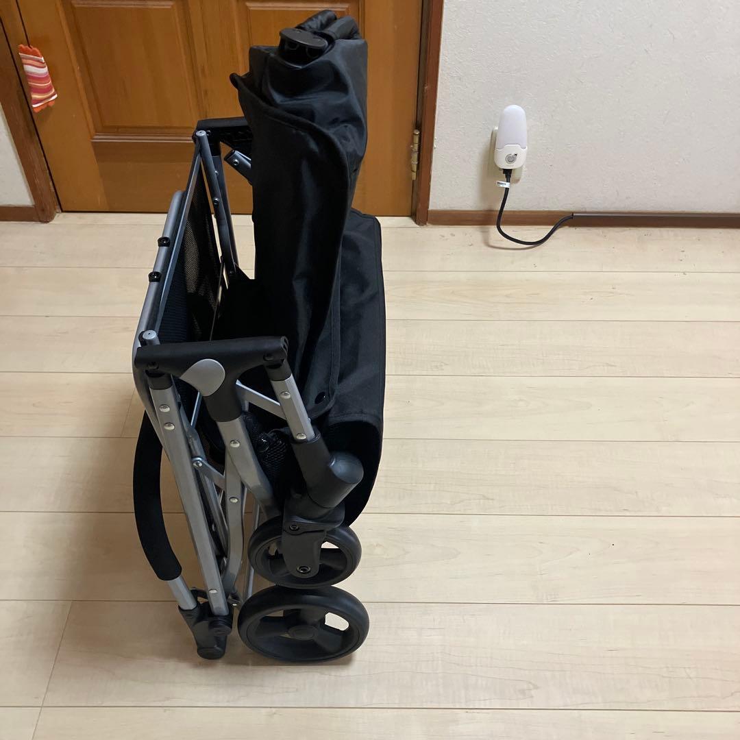 折りたたみ式ショッピングカート 黒