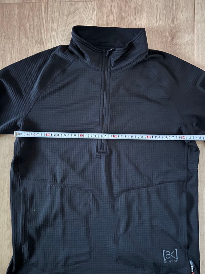 美品　Burton [ak] フリースミッドレイヤー ブラック ハーフジップXL