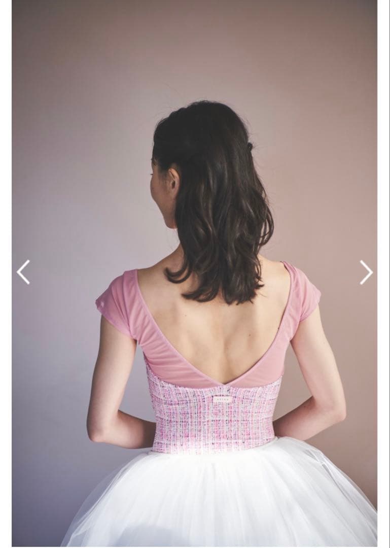 stina スティナ　レオタード　復刻版　ツイード　ピンク　M バレエ