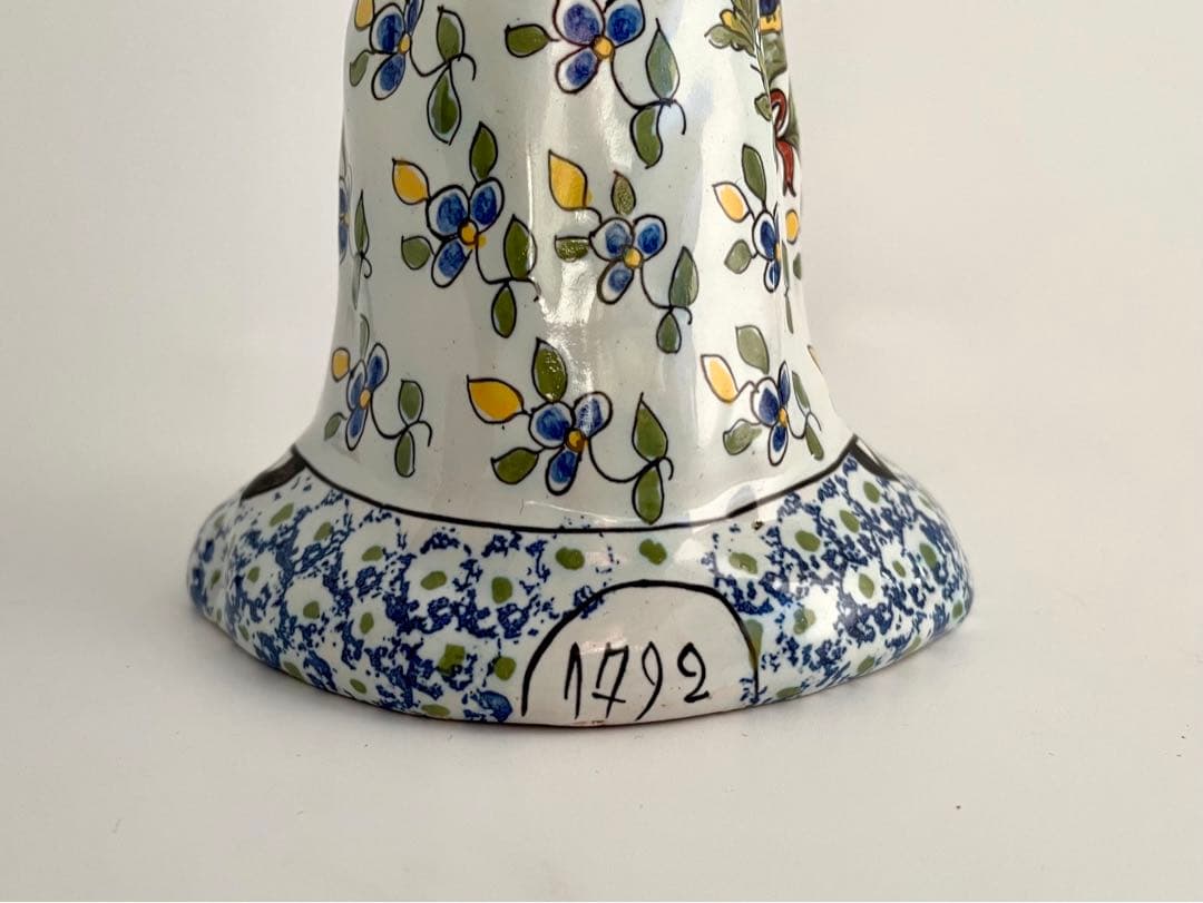 フランス アンティーク 陶器製 女性像 ボウル付き