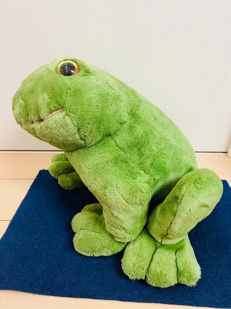 プレイトーキン　24K カエル　特大　おすわりぬいぐるみ