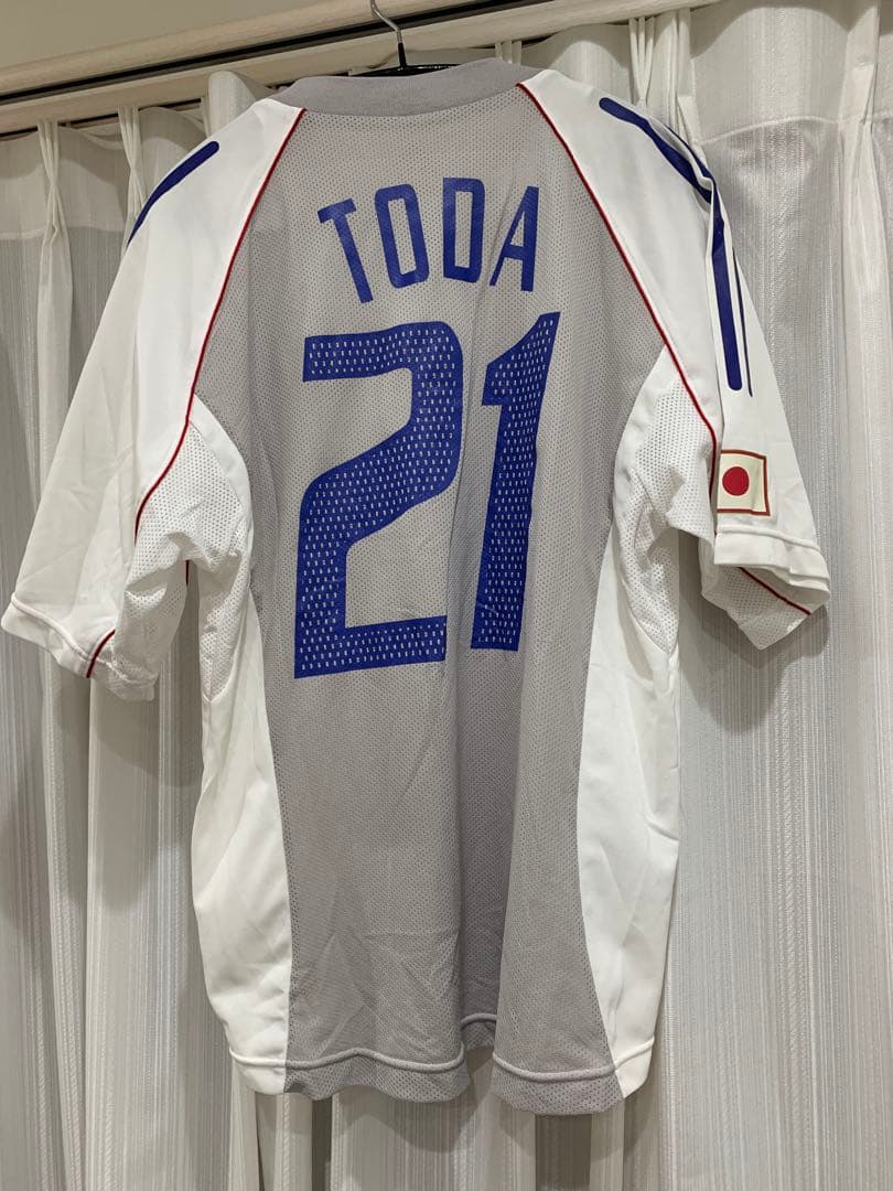 戸田和幸 21番 ユニフォーム 日本代表 2002年 日韓 w杯 アウェイ L