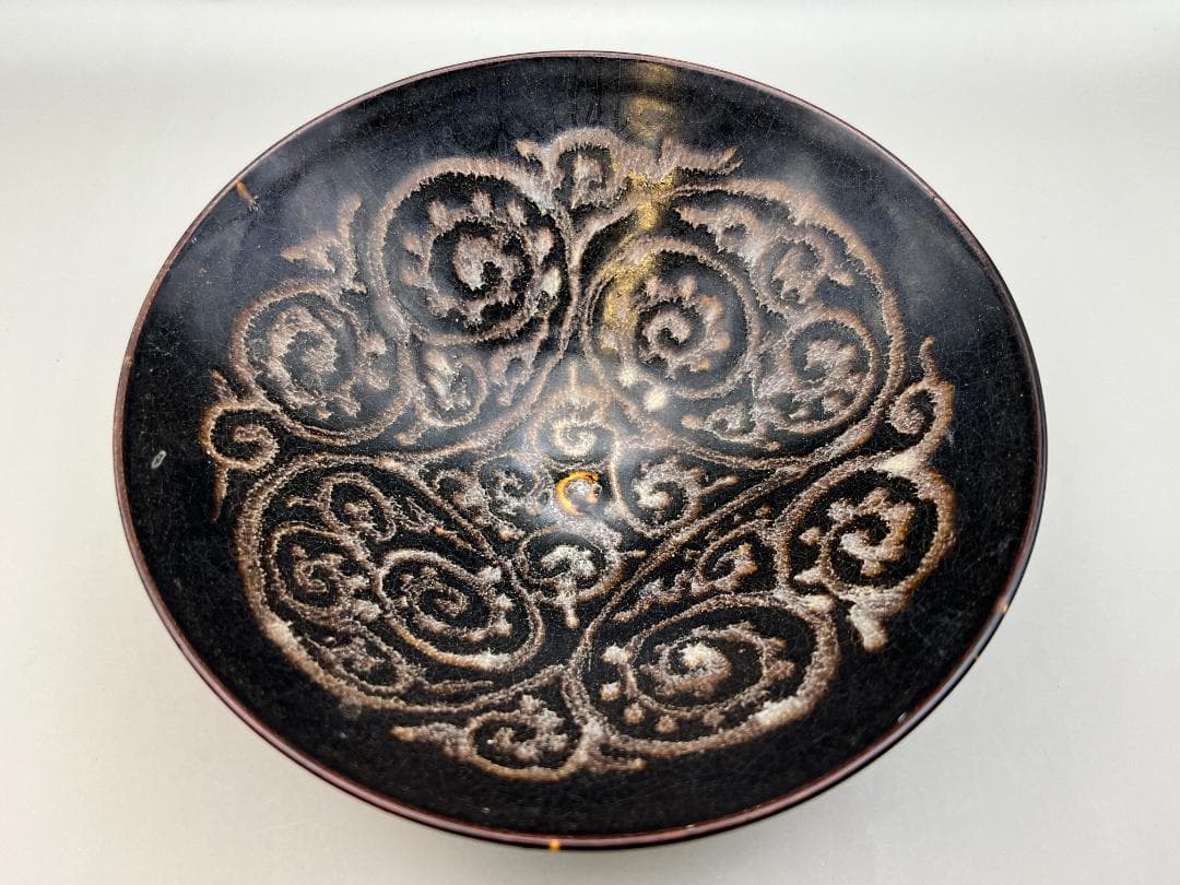 【海】吉州窯　南宋　玳皮天目 天目茶碗　玳皮盞 高級箱付　骨董品  中国美術品