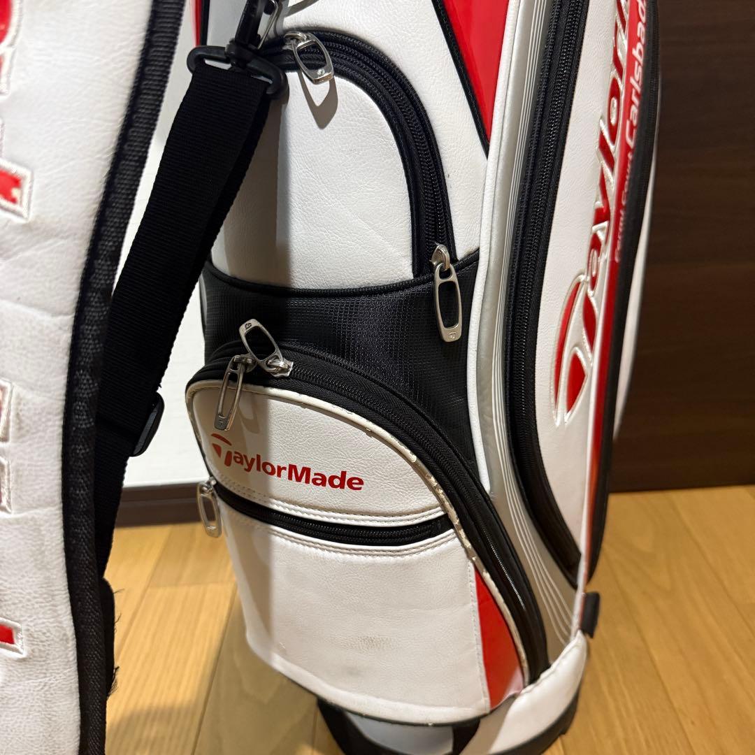 Taylormade ゴルフバッグ キャディバッグ 白 赤