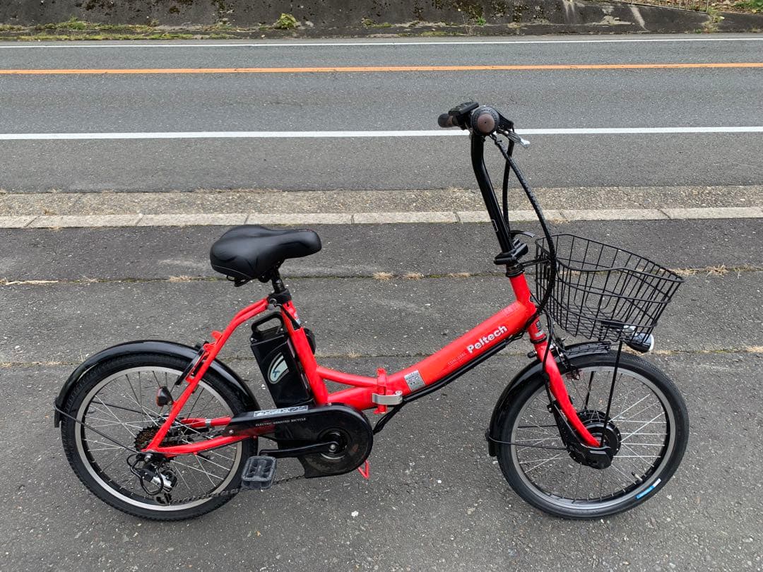 【即乘】送料無料 Peltech折り畳み電動アシスト自転車20インチ 動作確認済