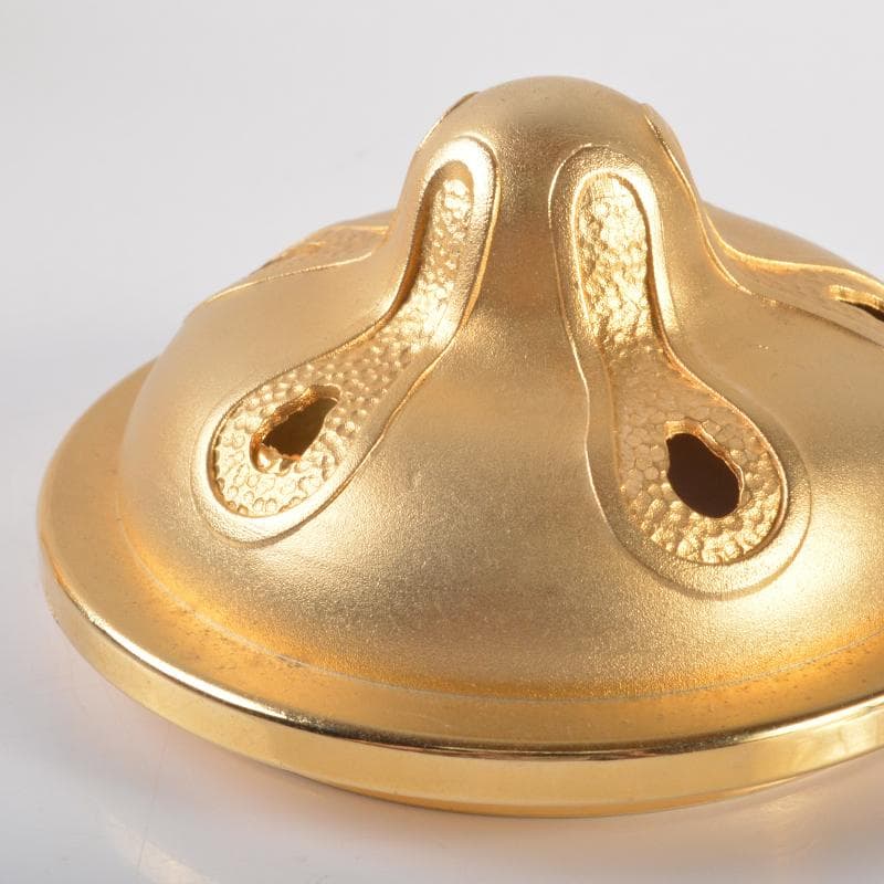 朧　香道具　銅製　雲龍文　黄金香炉　24KGP刻印　時代箱付　V　5804