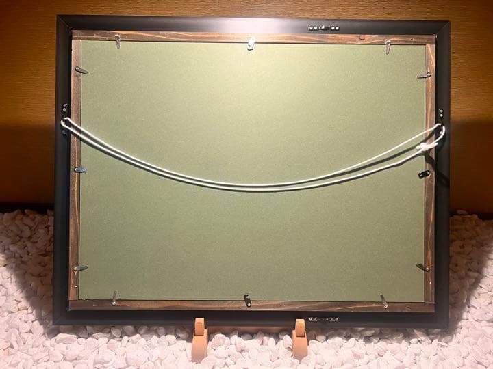 伝統工芸　有田焼金彩赤富士図 陶額　江口天童作