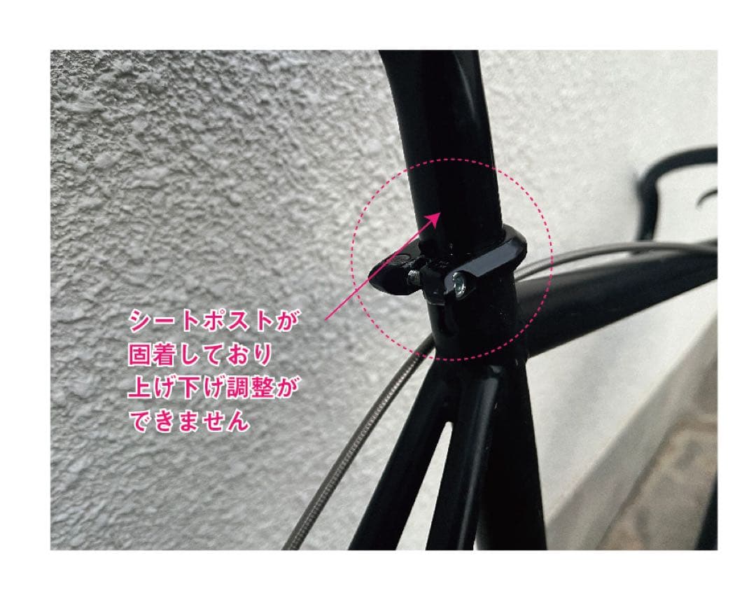 Fuji feather フジ フェザー ブラック 58cm シートポスト固着有