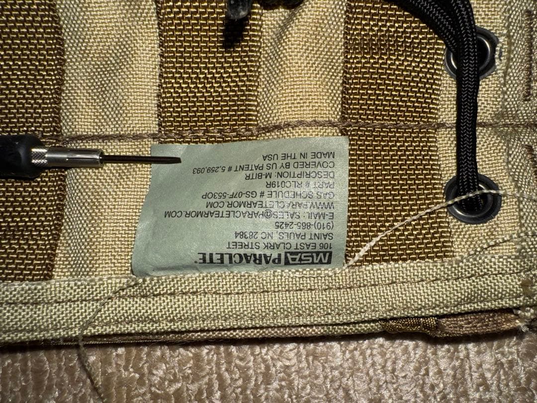 MSA PARACLETE ラジオポーチ　3c 実物