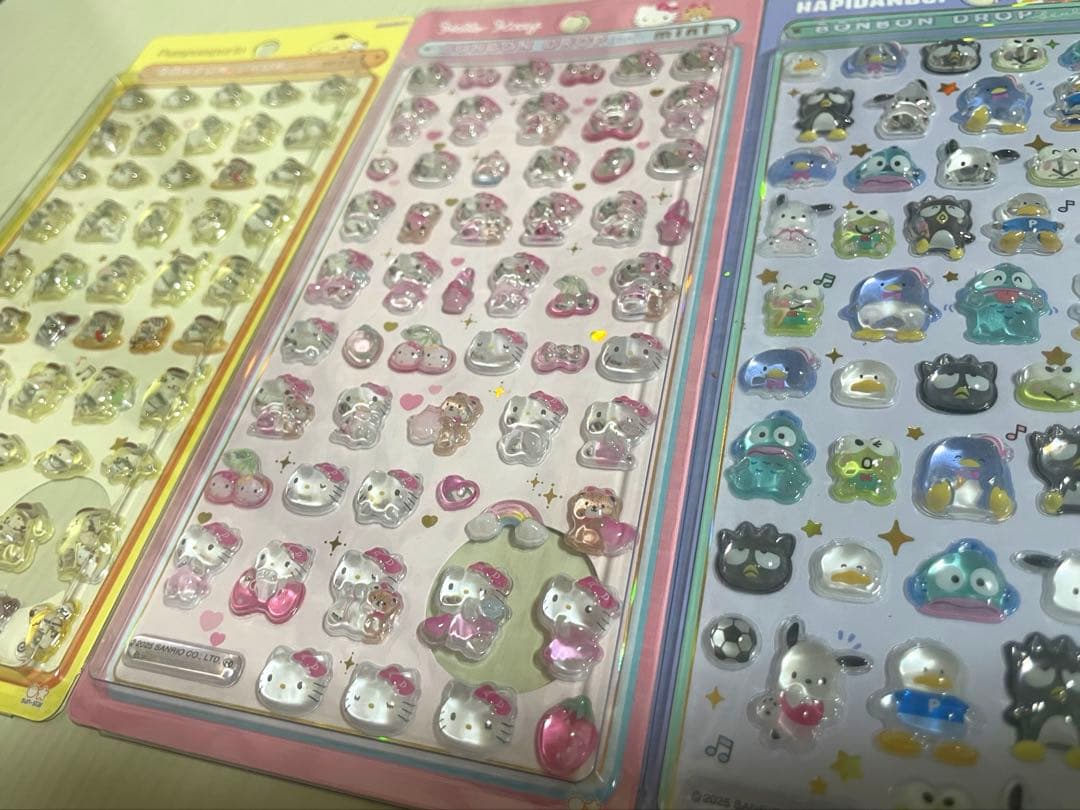 ボンボンドロップシール たまごっち 和柄 サンリオミニ まめっち ハピダンブイ