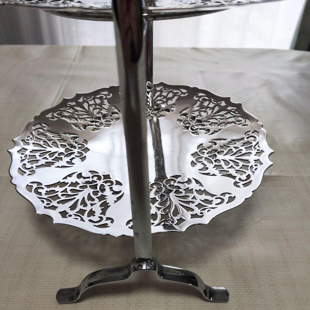 マッピン&ウェッブ　シルバー ケーキスタンド 2段　アフタヌーンティー　希少