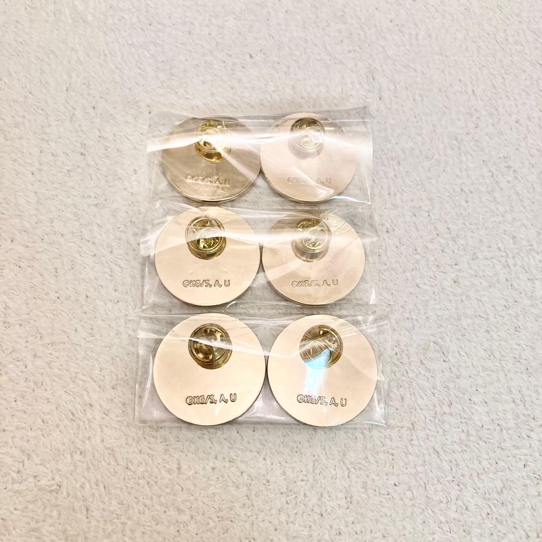 鬼滅の刃　上弦の目ピンバッジ　18巻　特典　黒死牟　童磨　猗窩座　6点セット