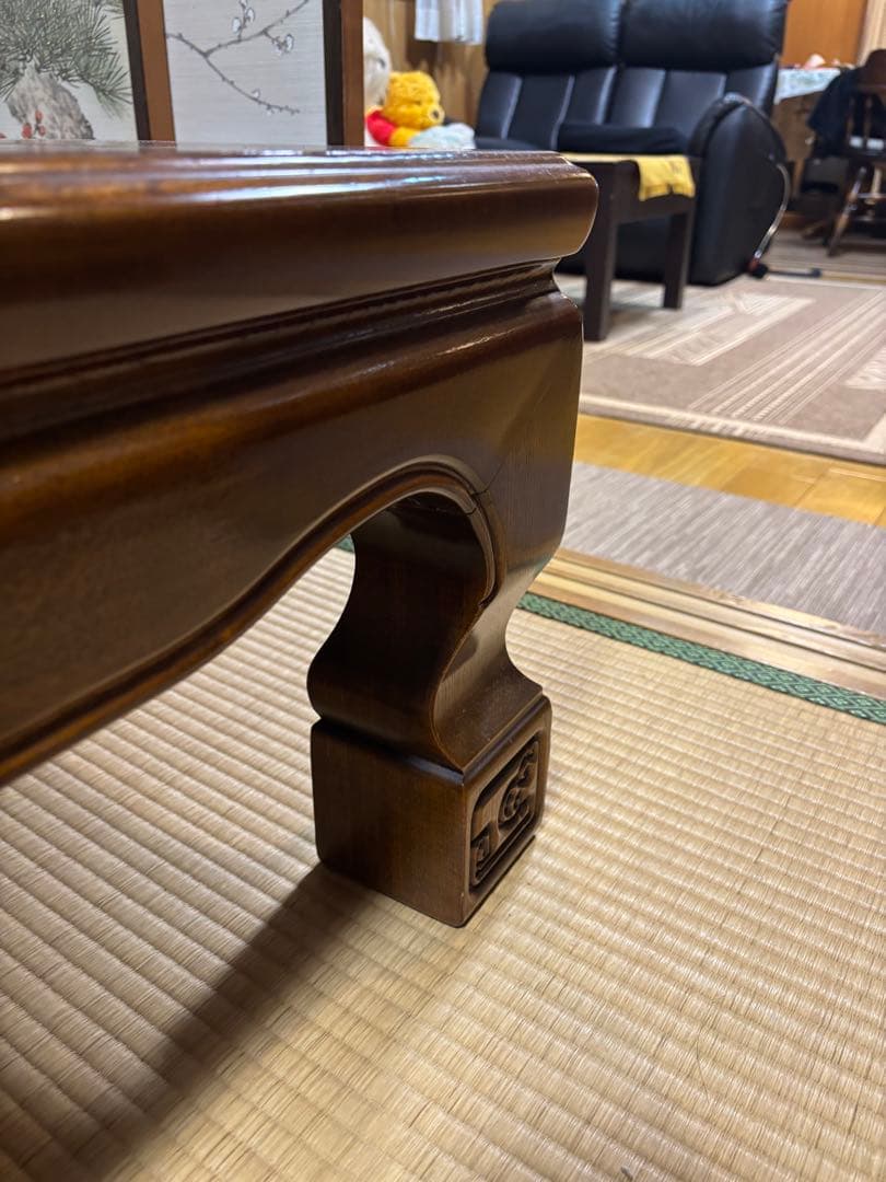 木製 茶色 長方形 座卓