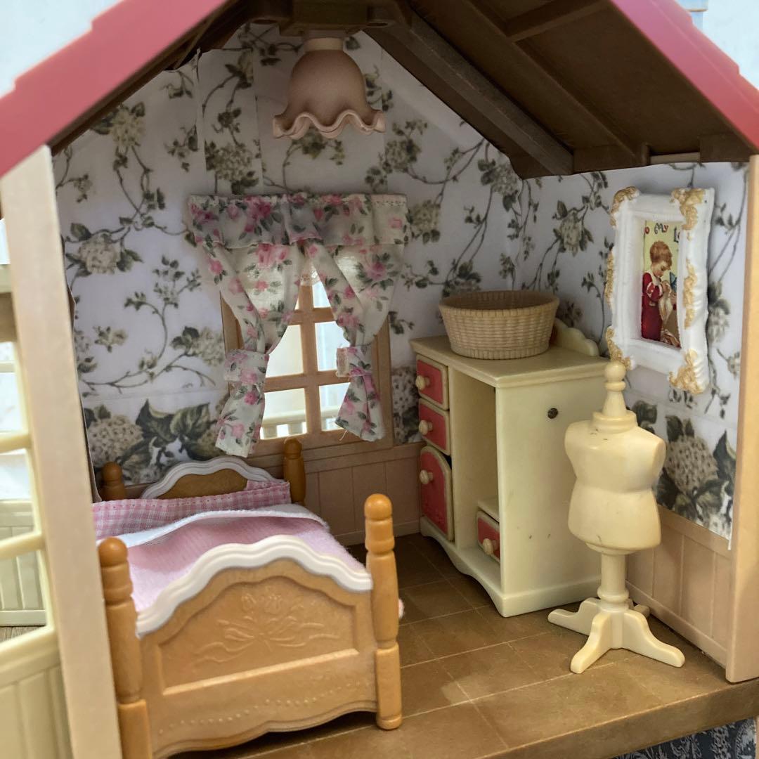 あかりの灯る大きなお家 シルバニアファミリー ペルシャネコ ファミリー セット