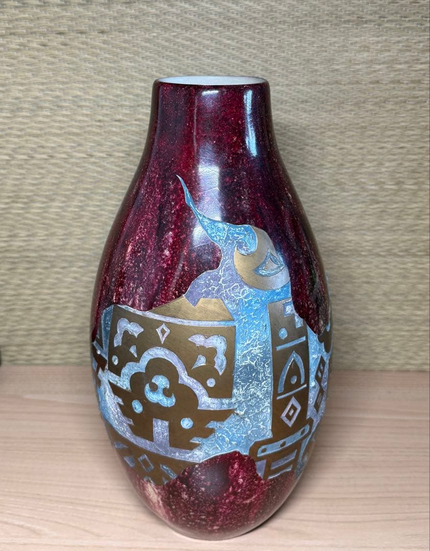 大型 花瓶 フラワーベース 花器 花入 陶芸 工芸品 レトロ アンティーク