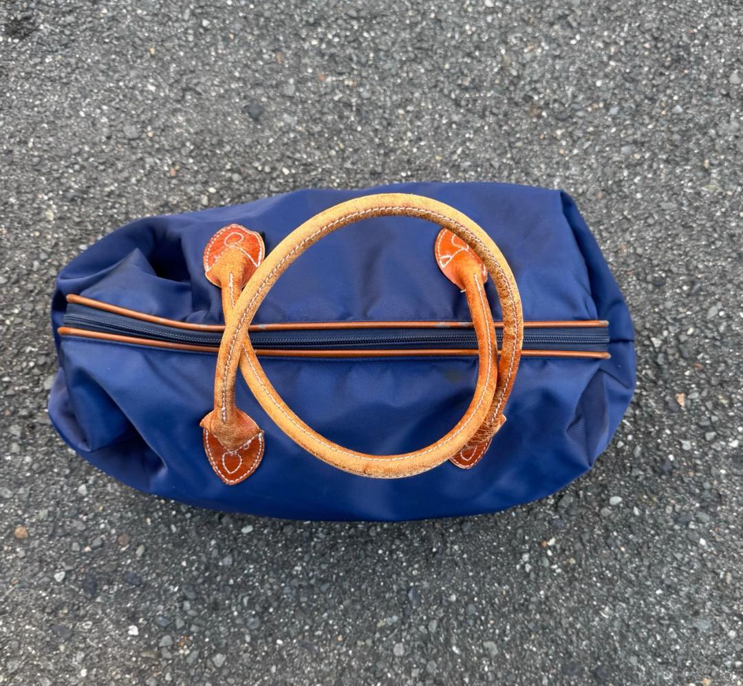 Vintage ナイロン　ブルー　ボストンバッグ
