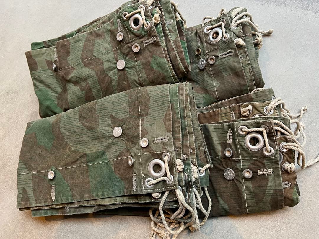 実物 40s スイス軍幕 スプリンターカモ ツェルトバーン ミリタリー テント