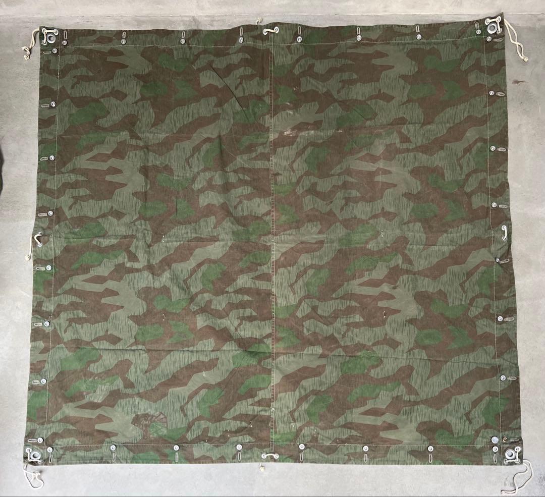 実物 40s スイス軍幕 スプリンターカモ ツェルトバーン ミリタリー テント