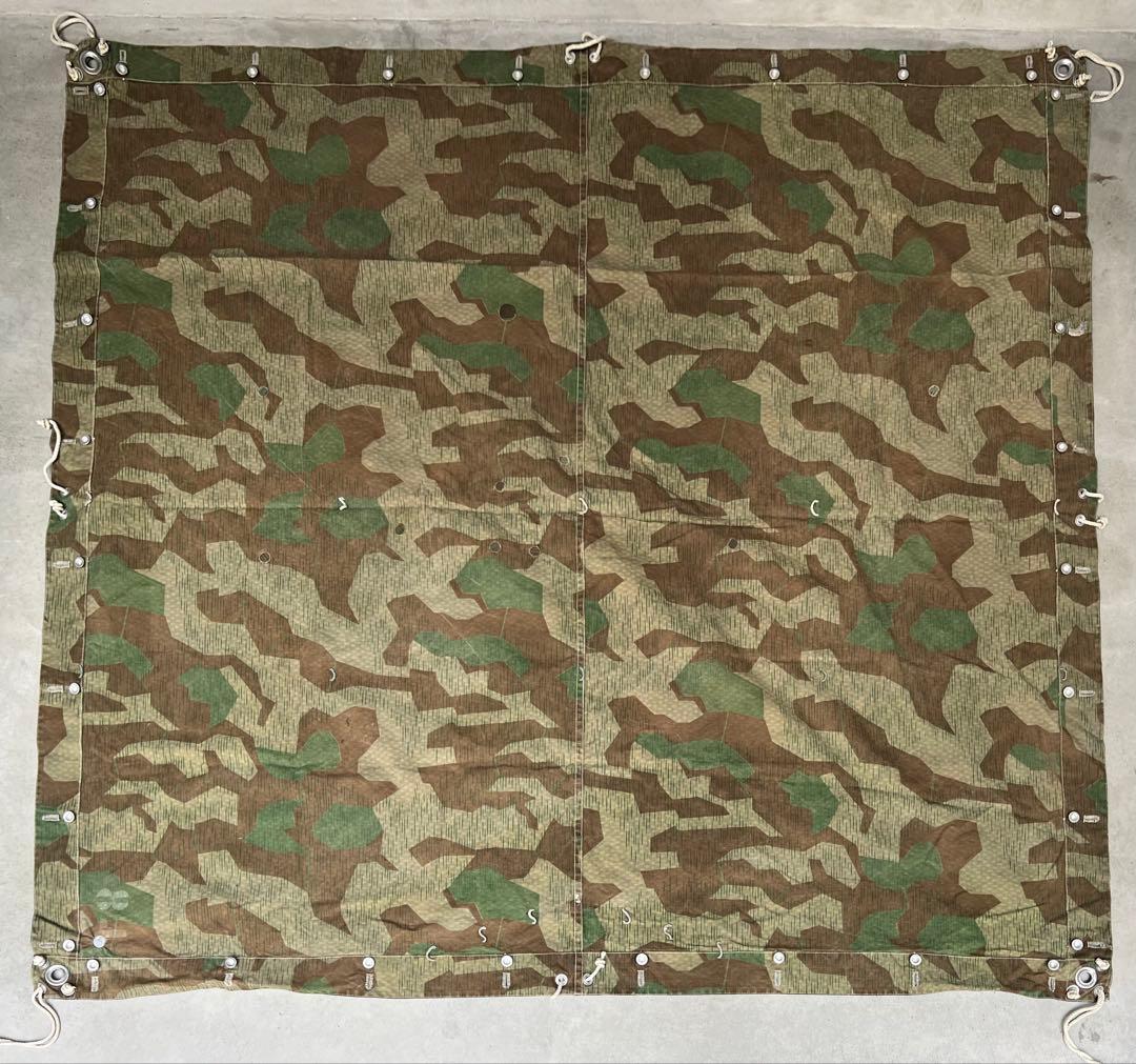 実物 40s スイス軍幕 スプリンターカモ ツェルトバーン ミリタリー テント
