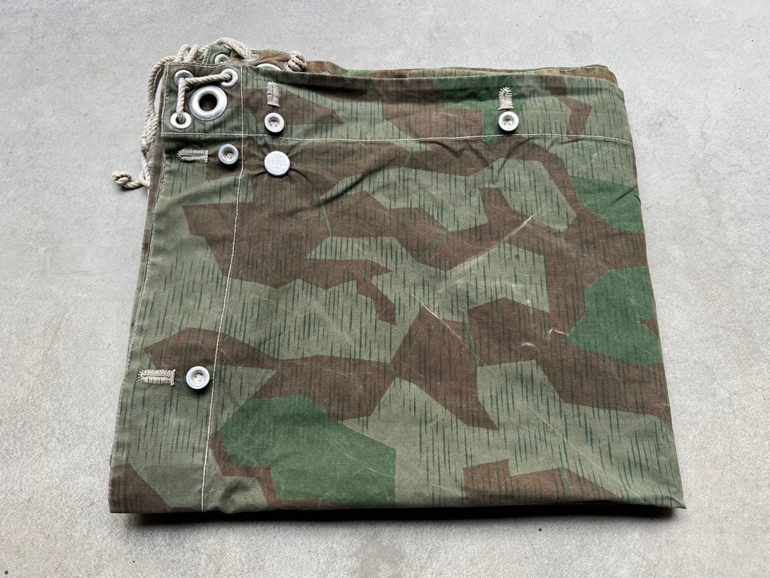 実物 40s スイス軍幕 スプリンターカモ ツェルトバーン ミリタリー テント