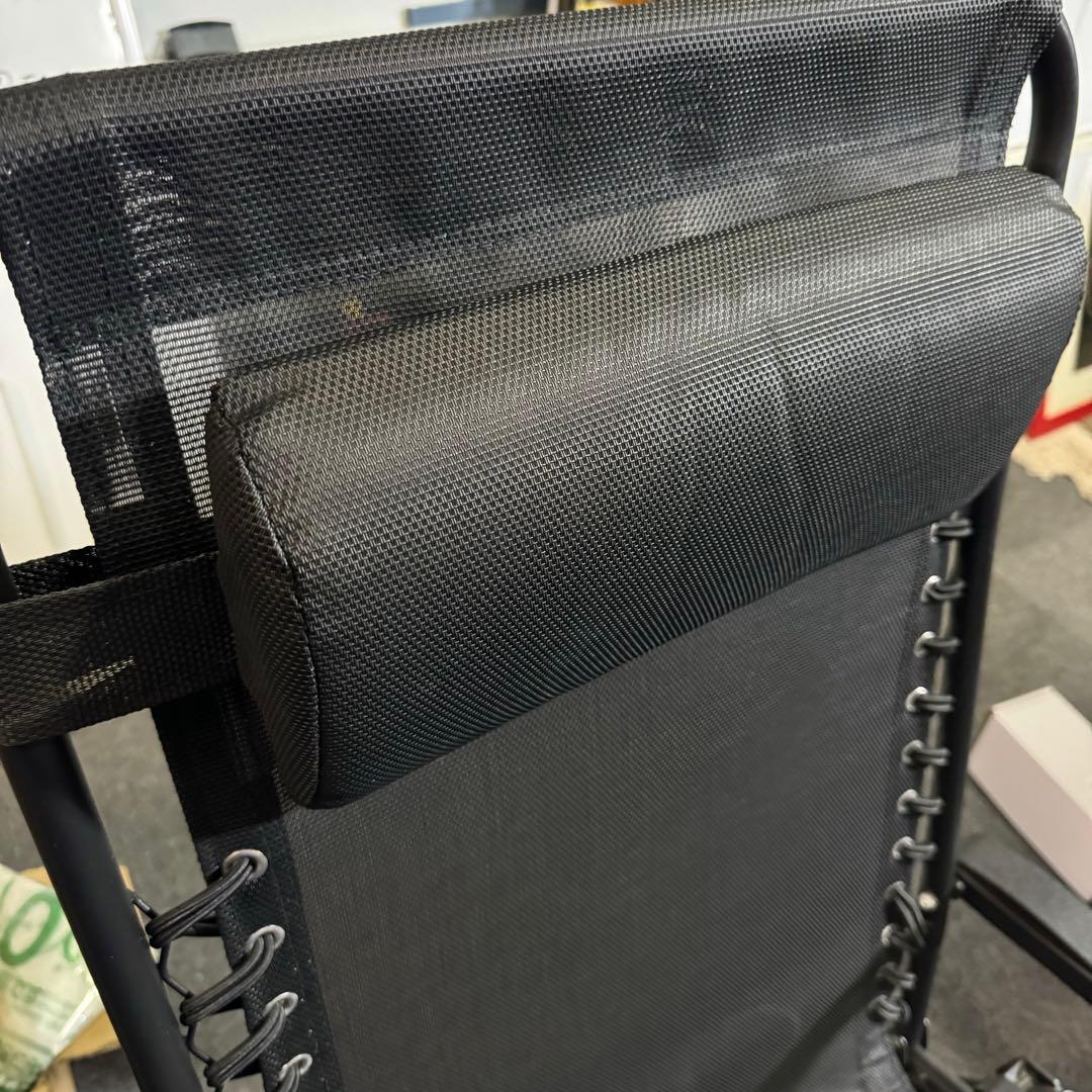 ゼログラビティ 折りたたみ式 リクライニングチェア ガーデンチェア ブラック