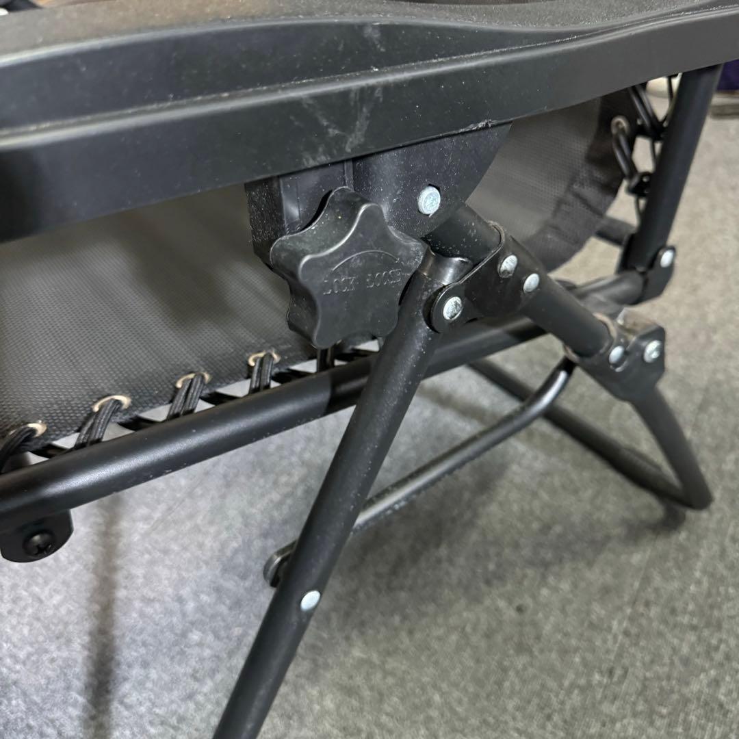 ゼログラビティ 折りたたみ式 リクライニングチェア ガーデンチェア ブラック