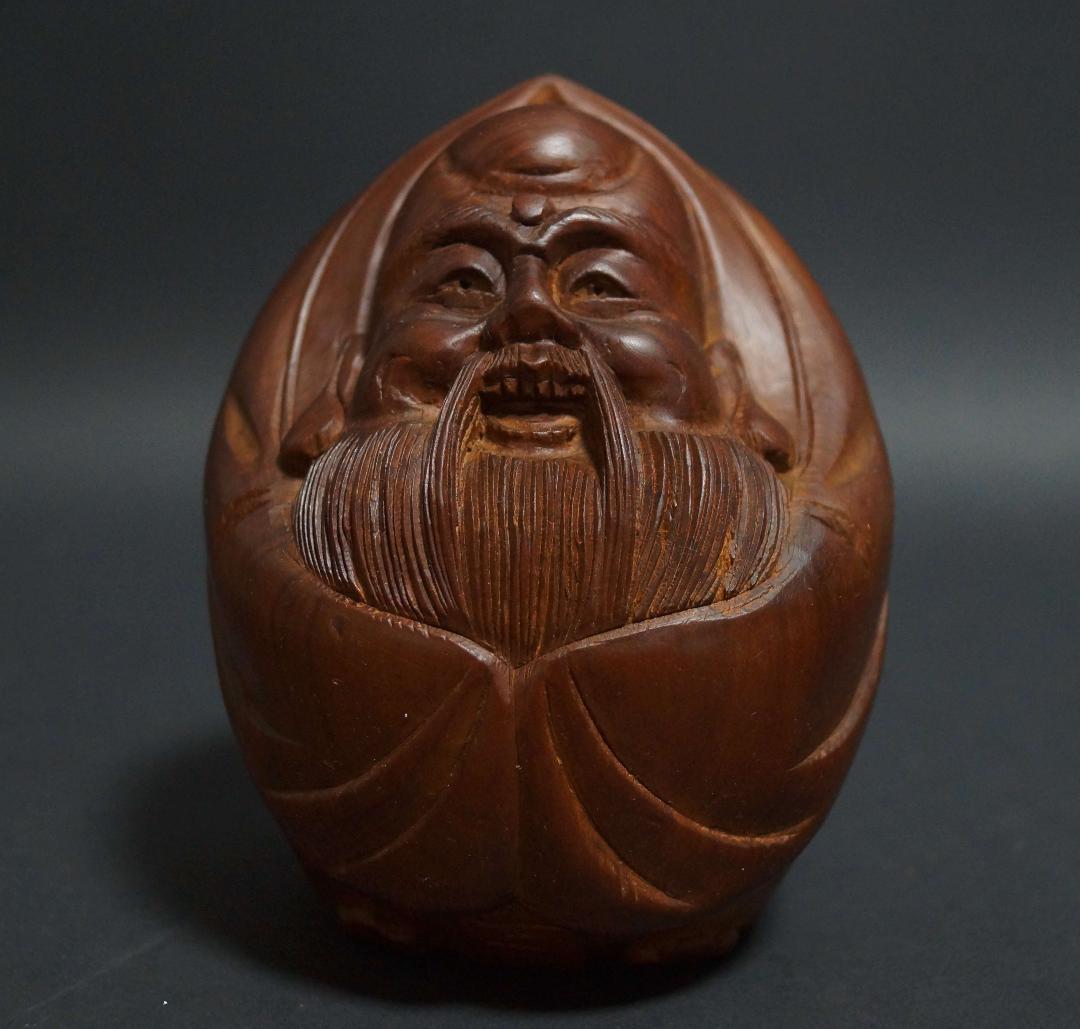 開運 細工木彫り『恵比寿/大黒天/寿老人』 三星福禄寿セット一刀彫り 縁起物置物