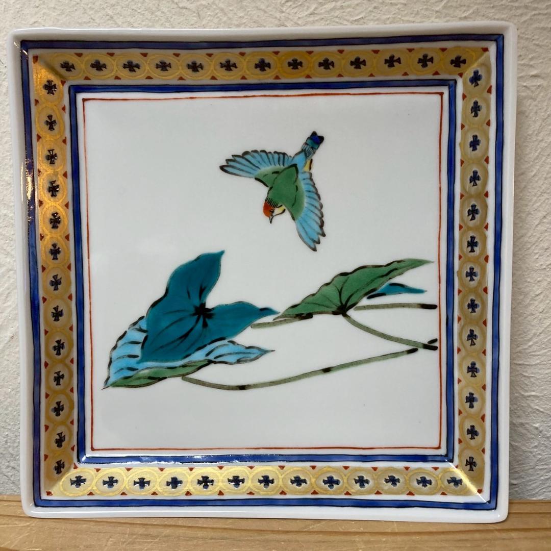 ★まとめ買いでお値引No.35★木箱入5枚組★九谷焼 武腰一憲 九谷庄三洞 皿揃