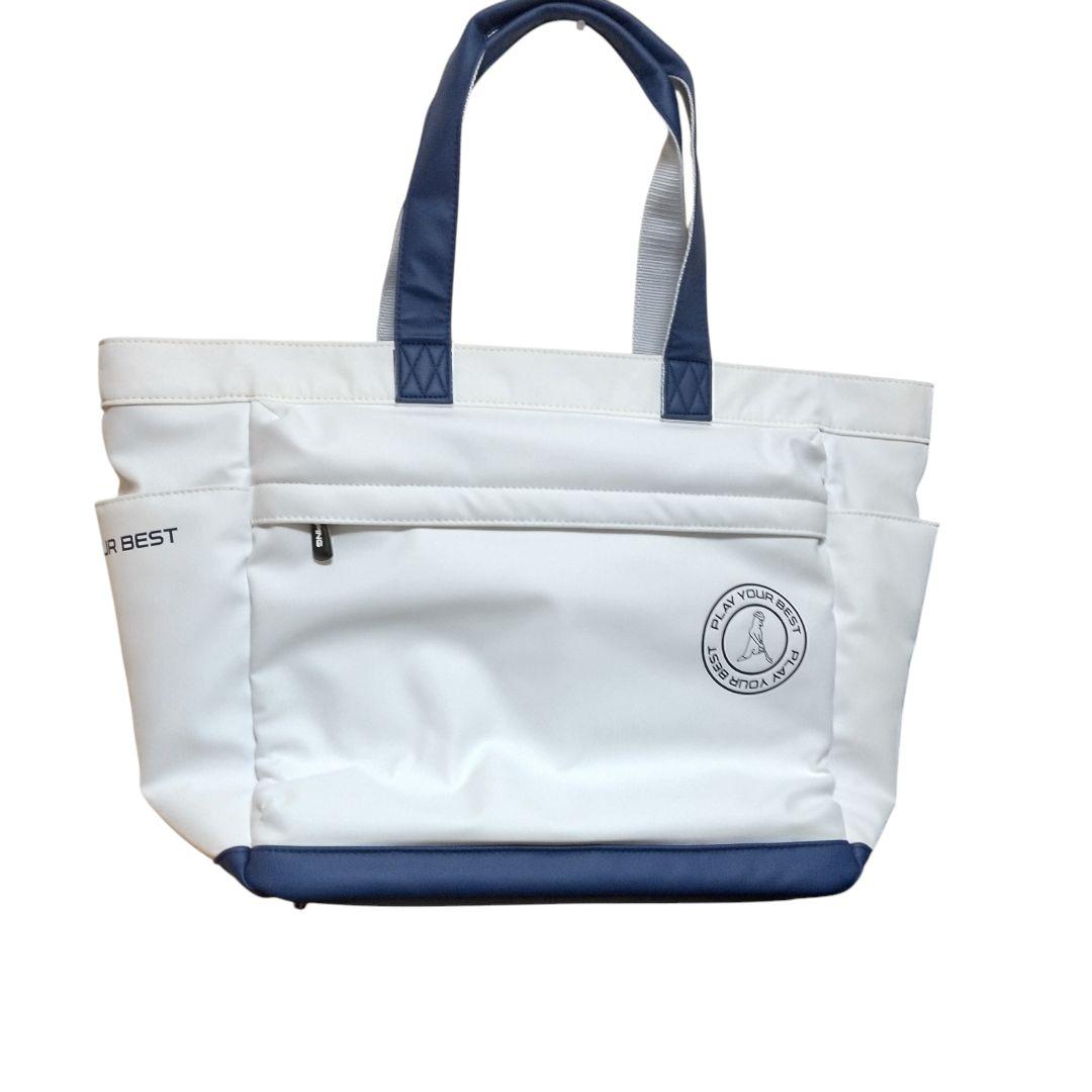 未使用自宅保管 極美品PING 2023 トートバッグ ホワイト/ネイビー