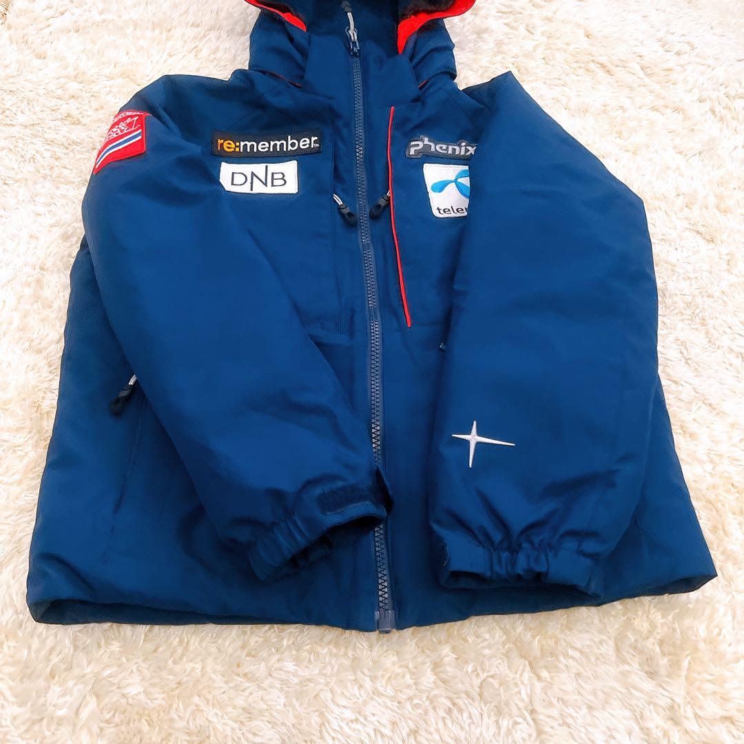 【フェニックス】スキーウェア　キッズ　上下セット　ネイビー　レッド　130 防寒