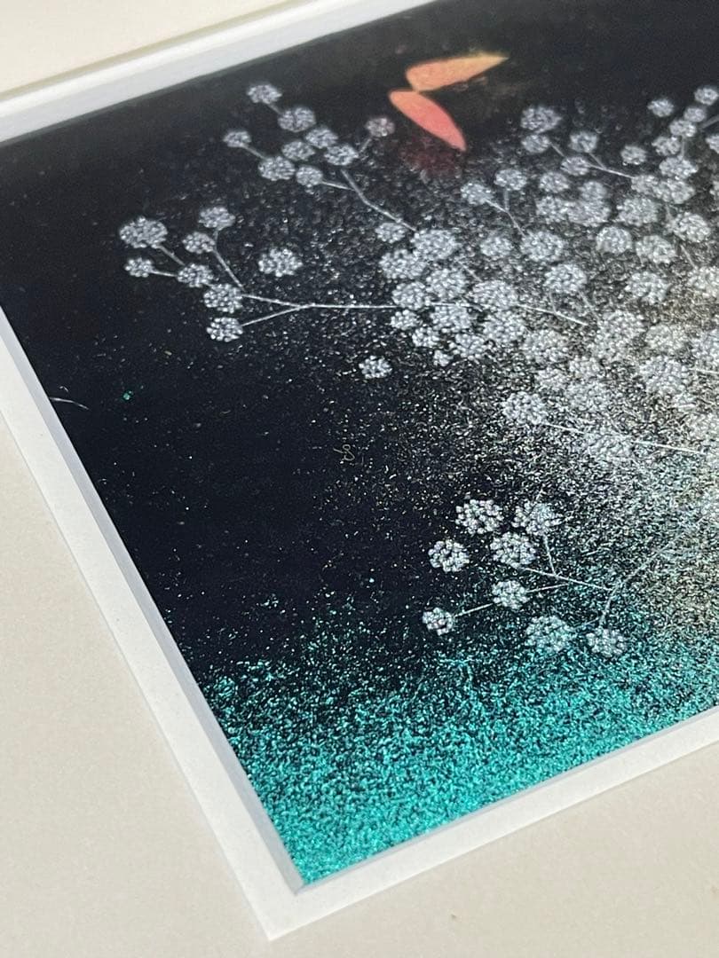 輪島塗 作品(額装) 角 康二先生作品　ミニ色紙サイズ