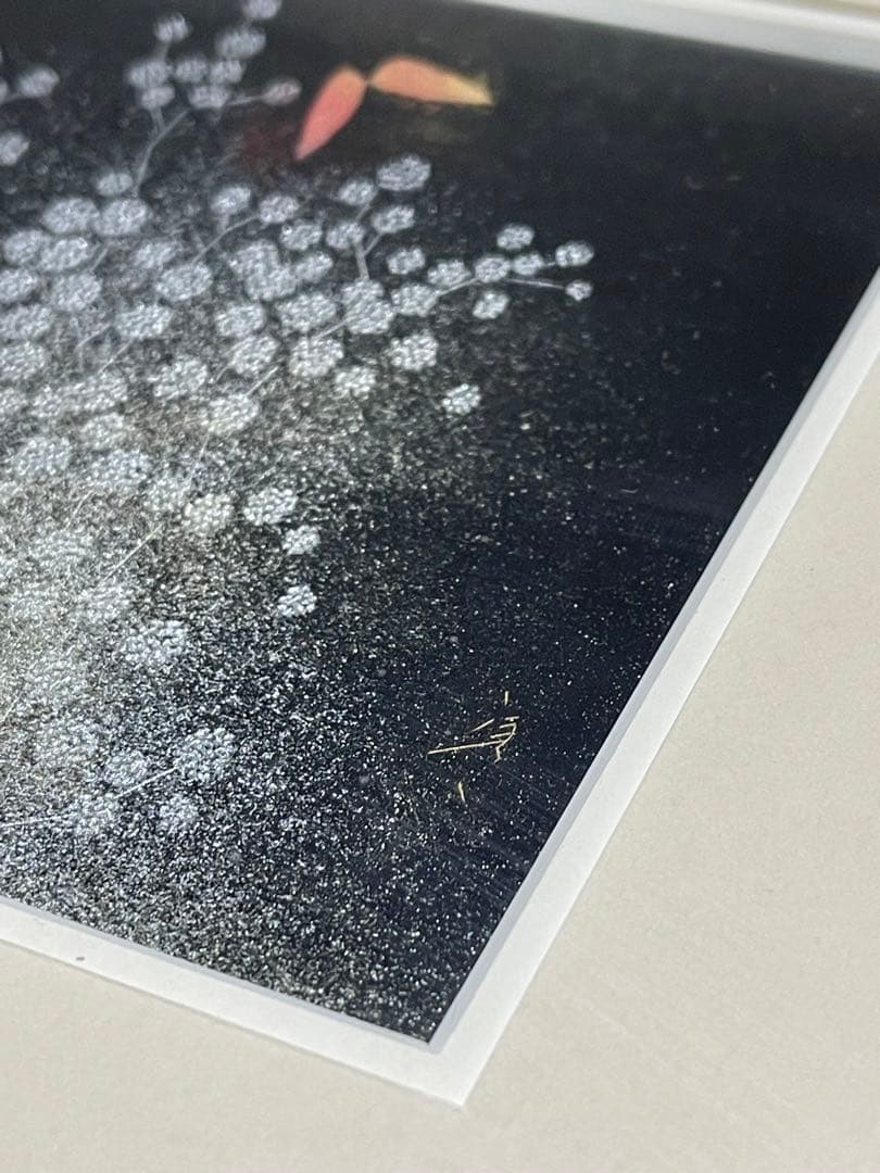 輪島塗 作品(額装) 角 康二先生作品　ミニ色紙サイズ