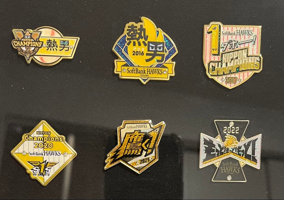 福岡ソフトバンクホークス シーズンシート 継続 ピンバッジ 10年分