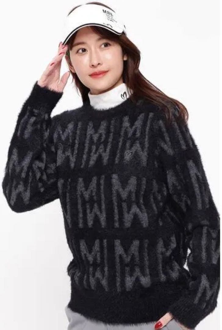 MASTER BUNNY マスターバニー レディース Mロゴニット 黒