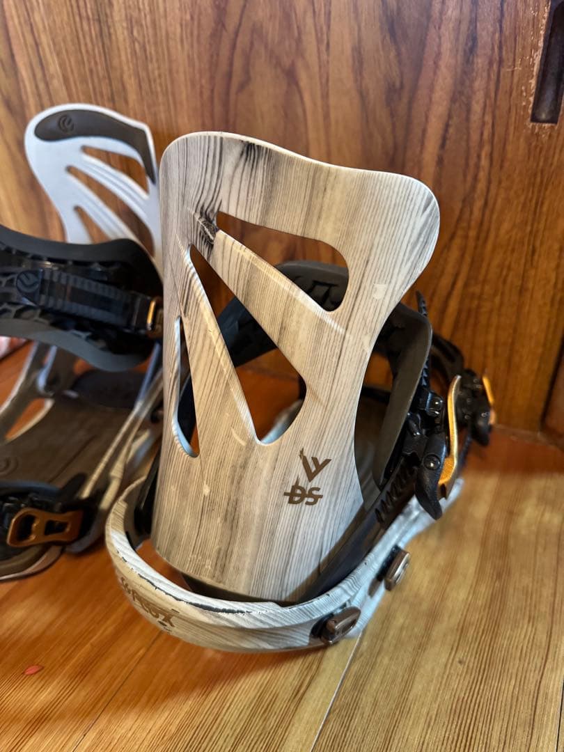 FLUX DS/LTD スノーボードビンディング ホワイト/ウッド メンズ M