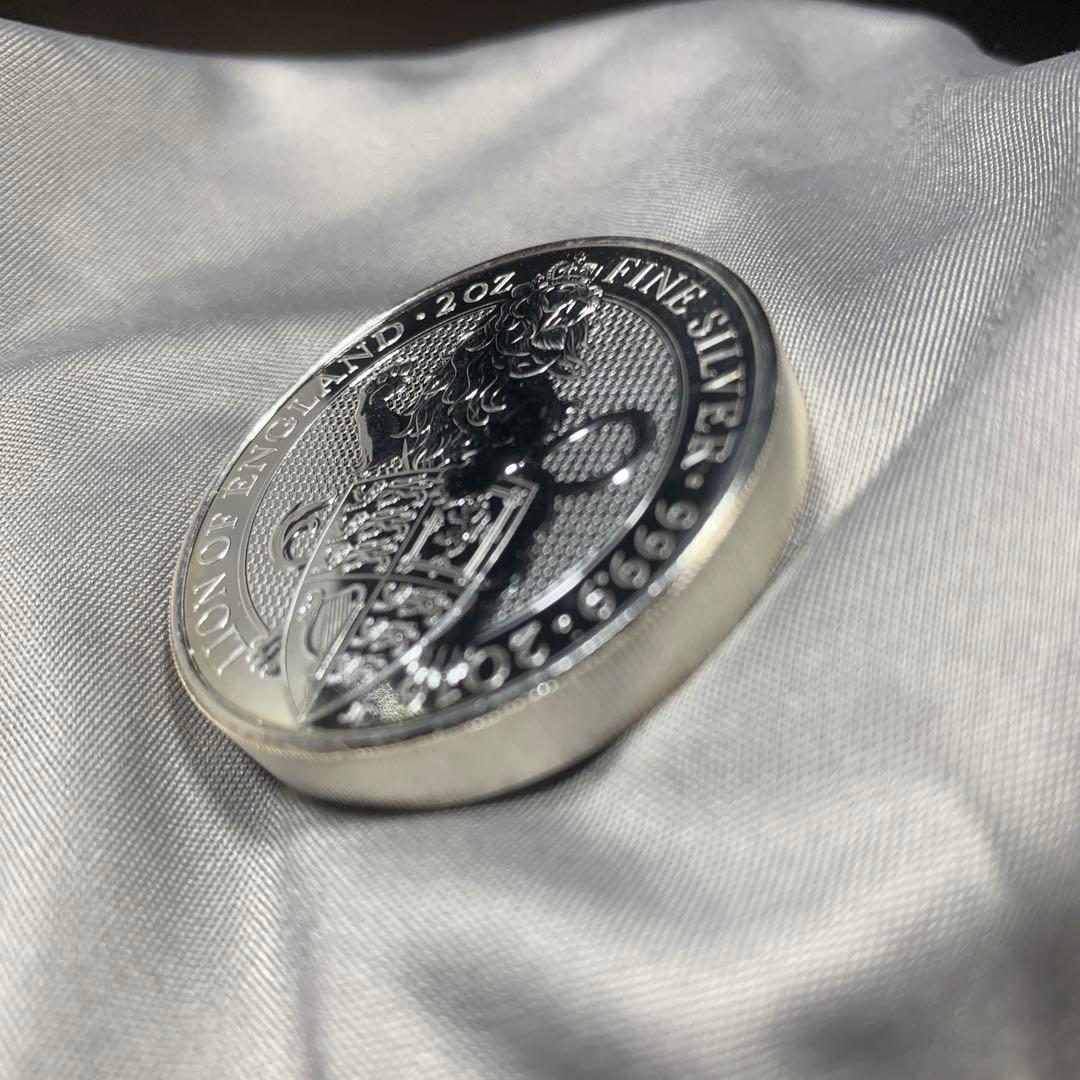 S5 純銀貨 2オンス クイーンズビースト　2016 ライオン・イングランド