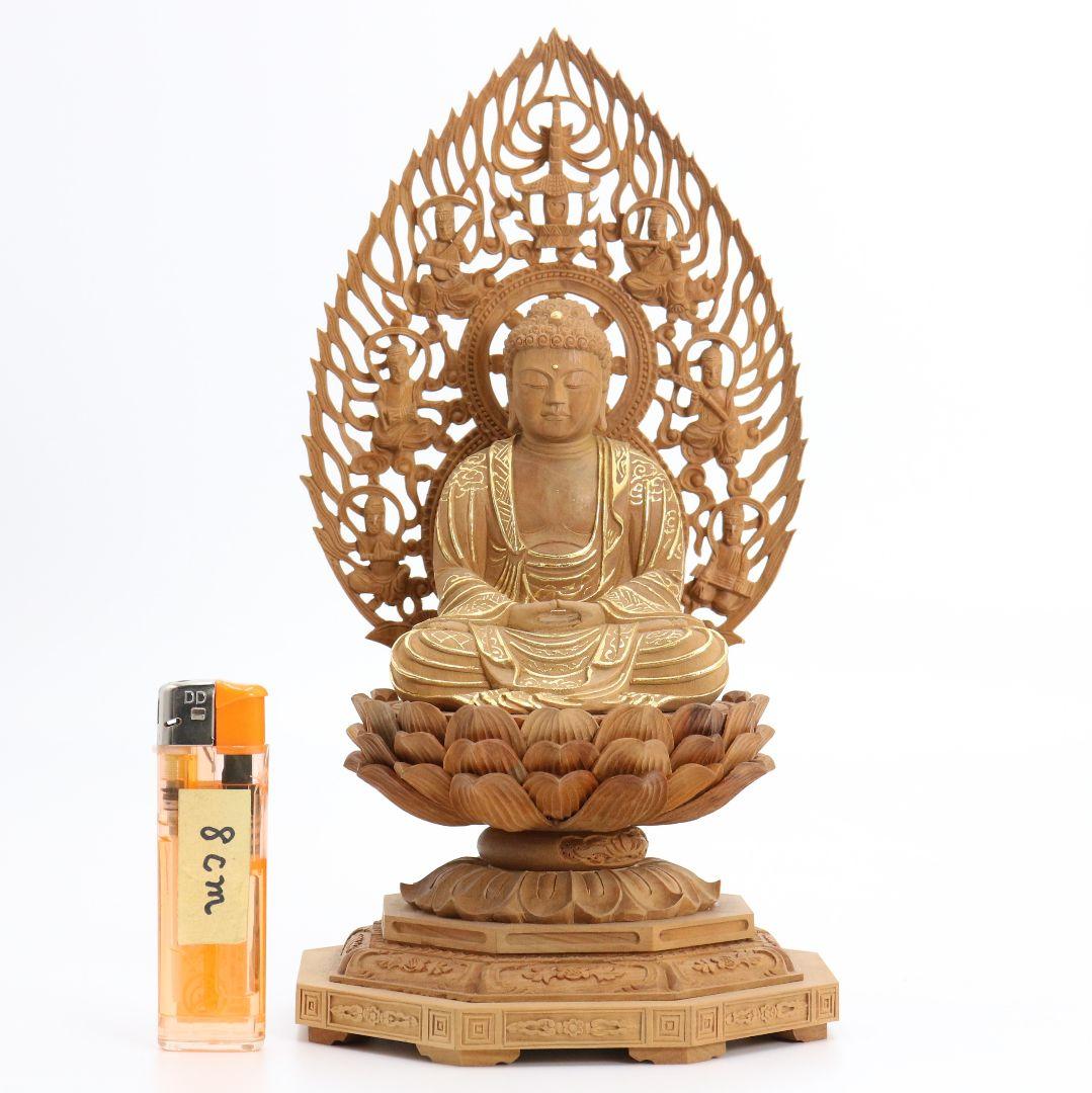 釈迦如来 有馬頼底(相國大龍)書付 臨済宗 白檀木彫仏像 仏教美術　UM131