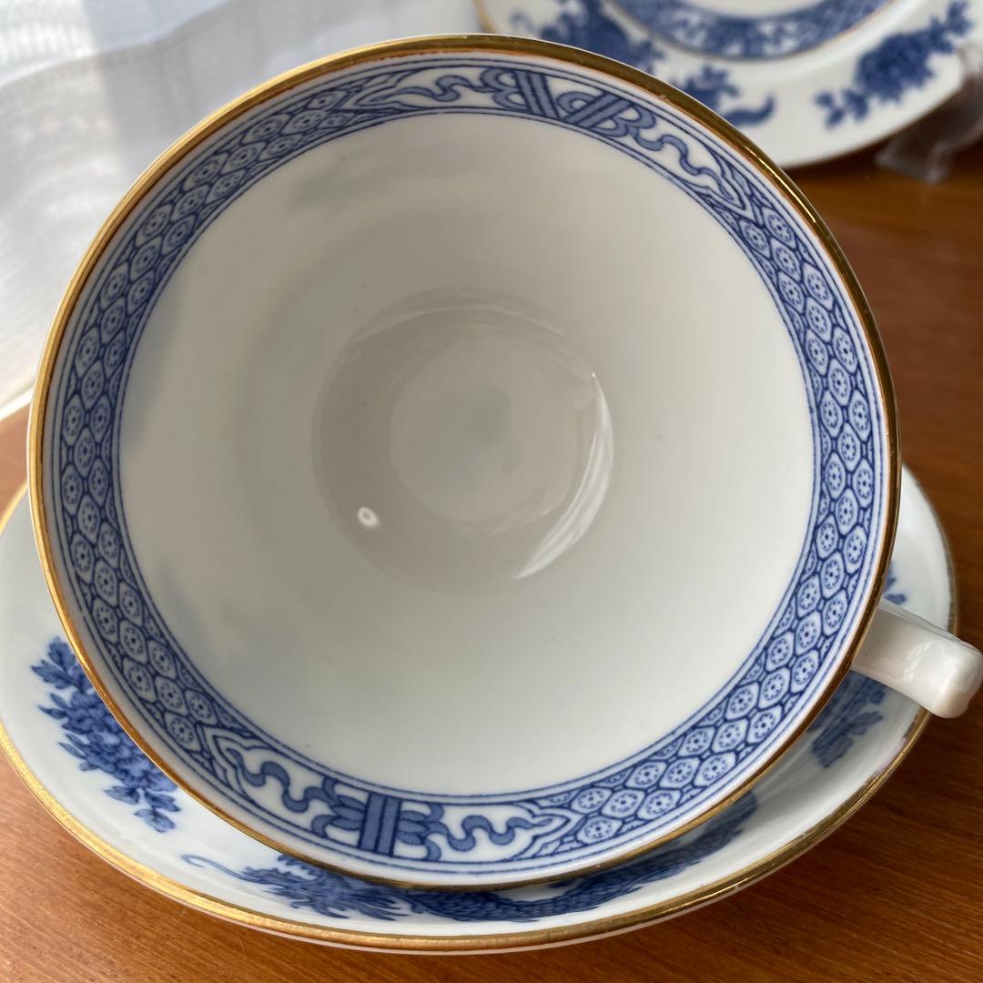 希少　ハマースレイ ブルードラゴン　カップ　ソーサー　プレート　ティーセット