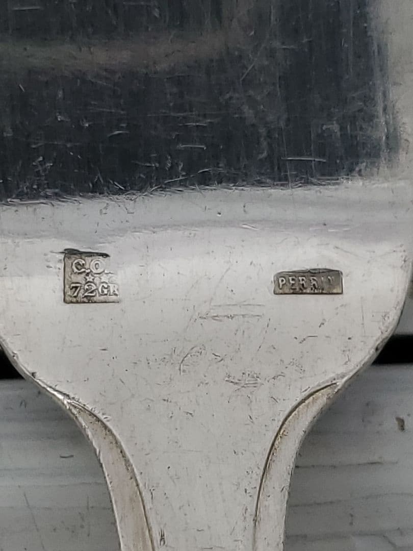 フランス　アンティーク　Perrin　シルバープレート　フォーク カトラリー