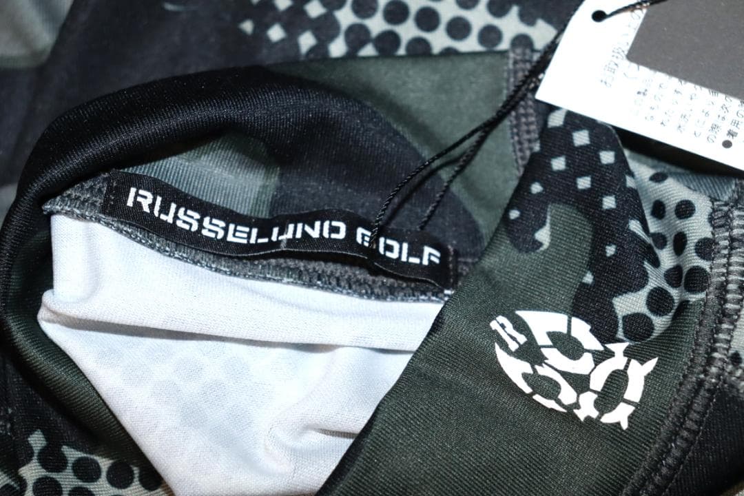 新品 ラッセルノゴルフ ルチャマスク モックネック カモフラシャツ (XL) Ⓗ