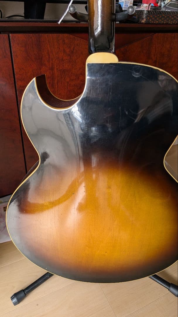 サンバースト アコースティックギター フルボディピックギターmontano昭和