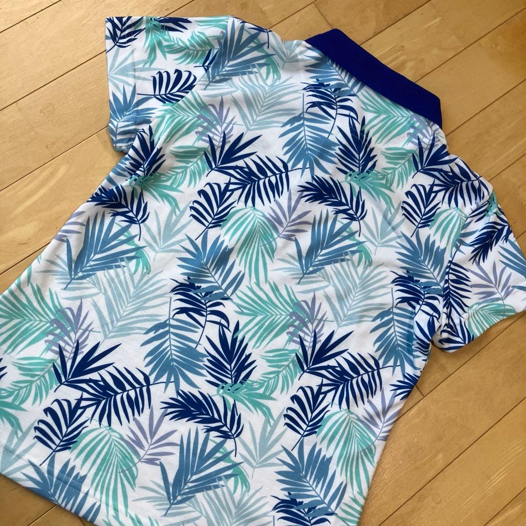 極美品キャロウェイゴルフポロシャツマルチカラーブランドロゴ刺繍リーフ柄葉柄セット