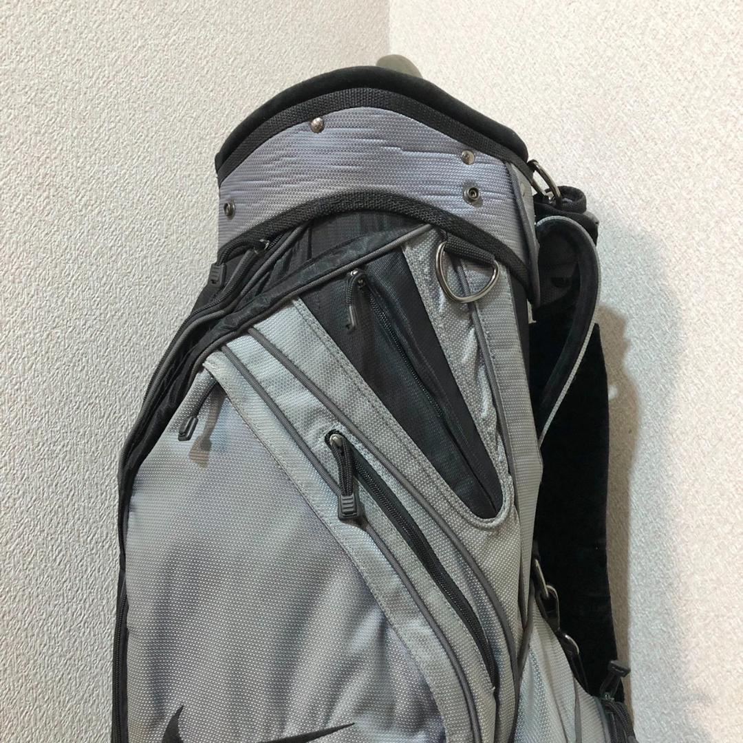 【希少】 NIKE ナイキ ゴルフ キャディバッグ カート型 6分割 グレー