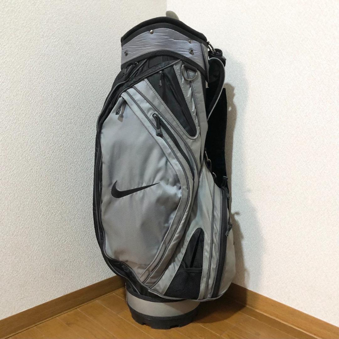 【希少】 NIKE ナイキ ゴルフ キャディバッグ カート型 6分割 グレー