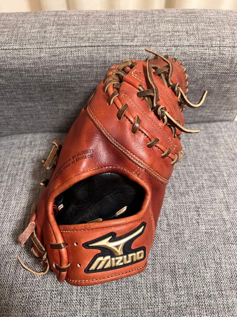 Mizuno グローバルエリート 軟式グローブ ファーストミット 赤茶