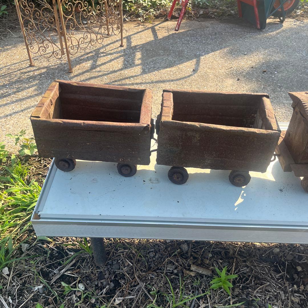 アンティーク　蒸気機関車　炭水車✖️2付　大