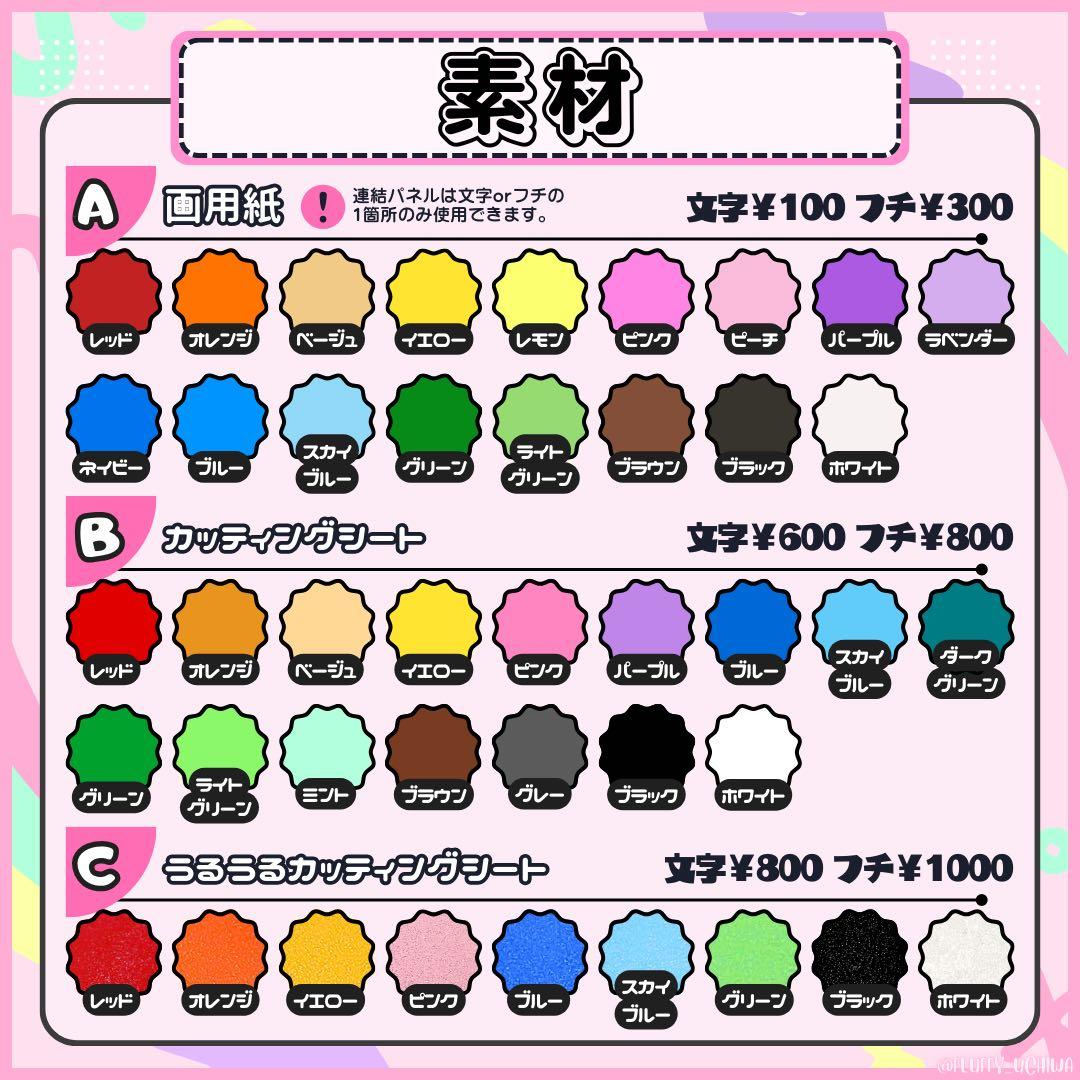 うちわ文字 団扇屋さん オーダー ぷっくり ネームボード 連結パネル 折り畳み