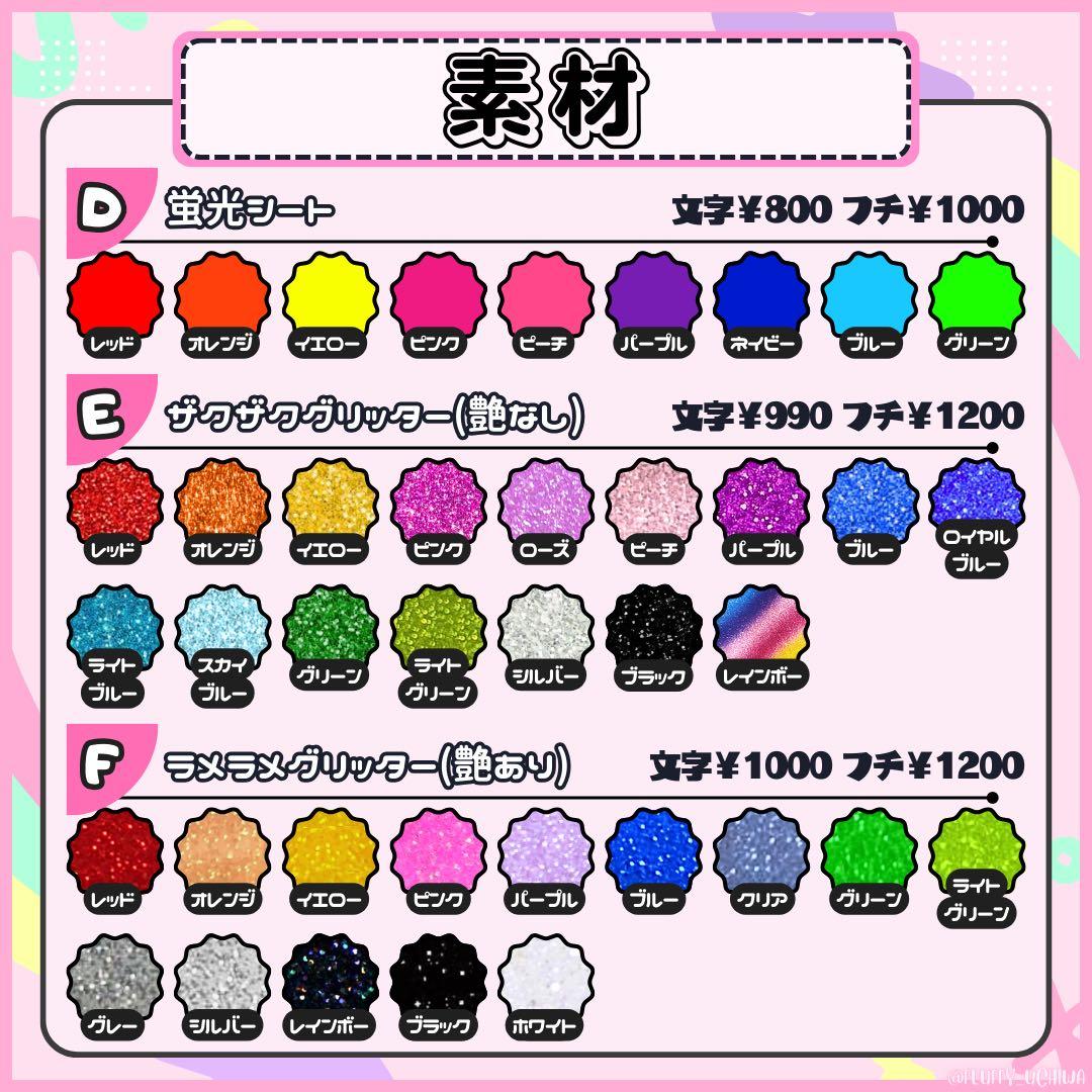 うちわ文字 団扇屋さん オーダー ぷっくり ネームボード 連結パネル 折り畳み