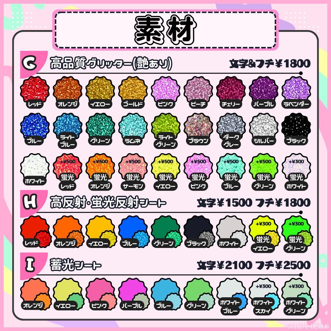 うちわ文字 団扇屋さん オーダー ぷっくり ネームボード 連結パネル 折り畳み